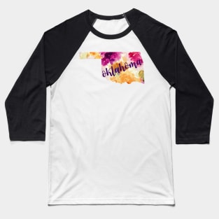 Floral Oklahoma Baseball T-Shirt